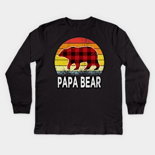 papa bear papa Kids Long Sleeve T-Shirt